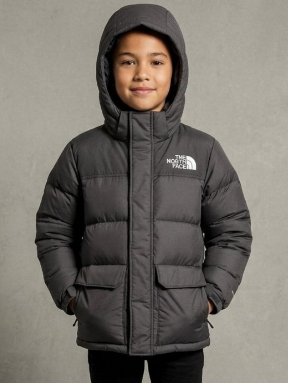 The North Face Kids' Black Puffer Jacket with Hood Sz Juniors S
